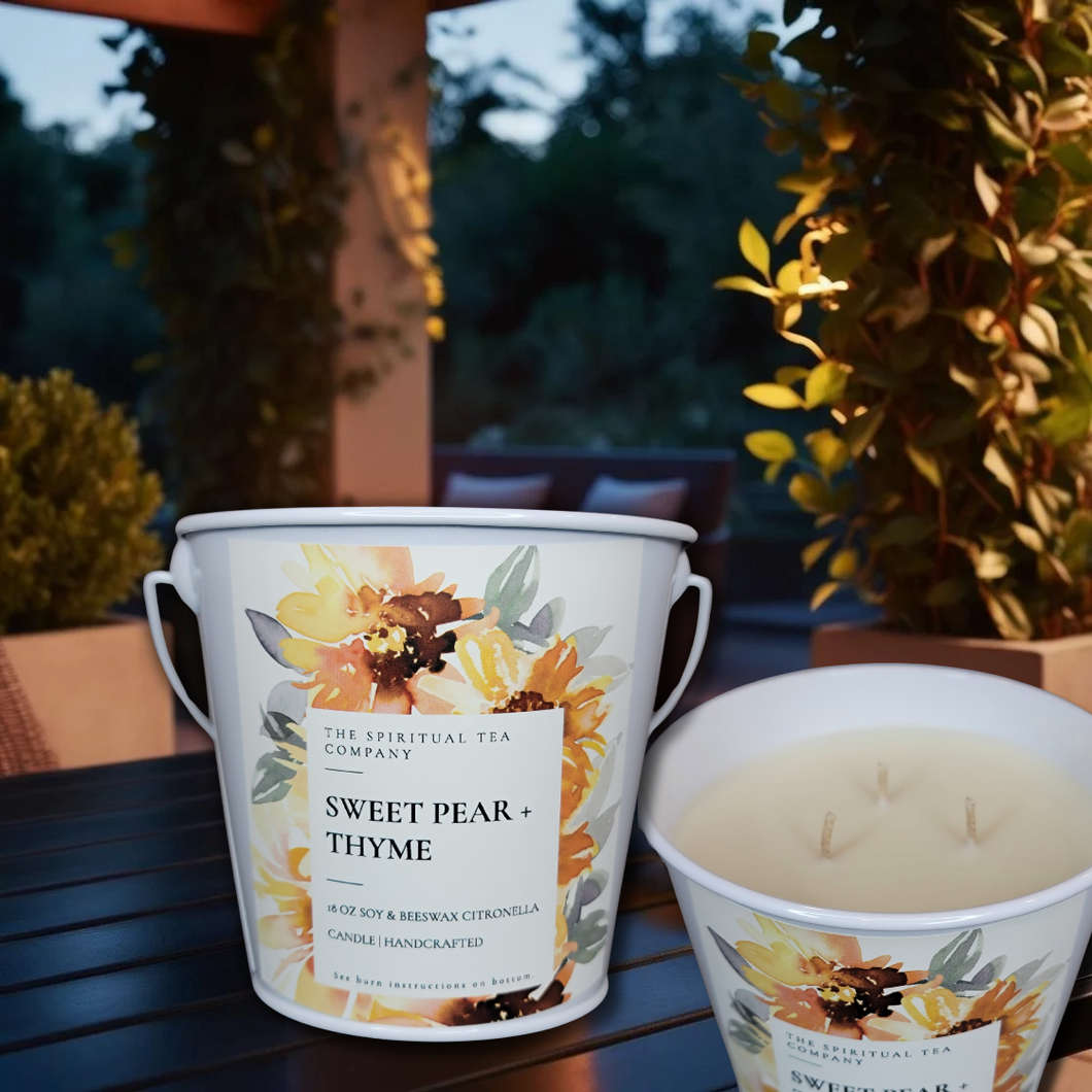 Sweet Pear + Thyme Citronella Candle (Seasonal)