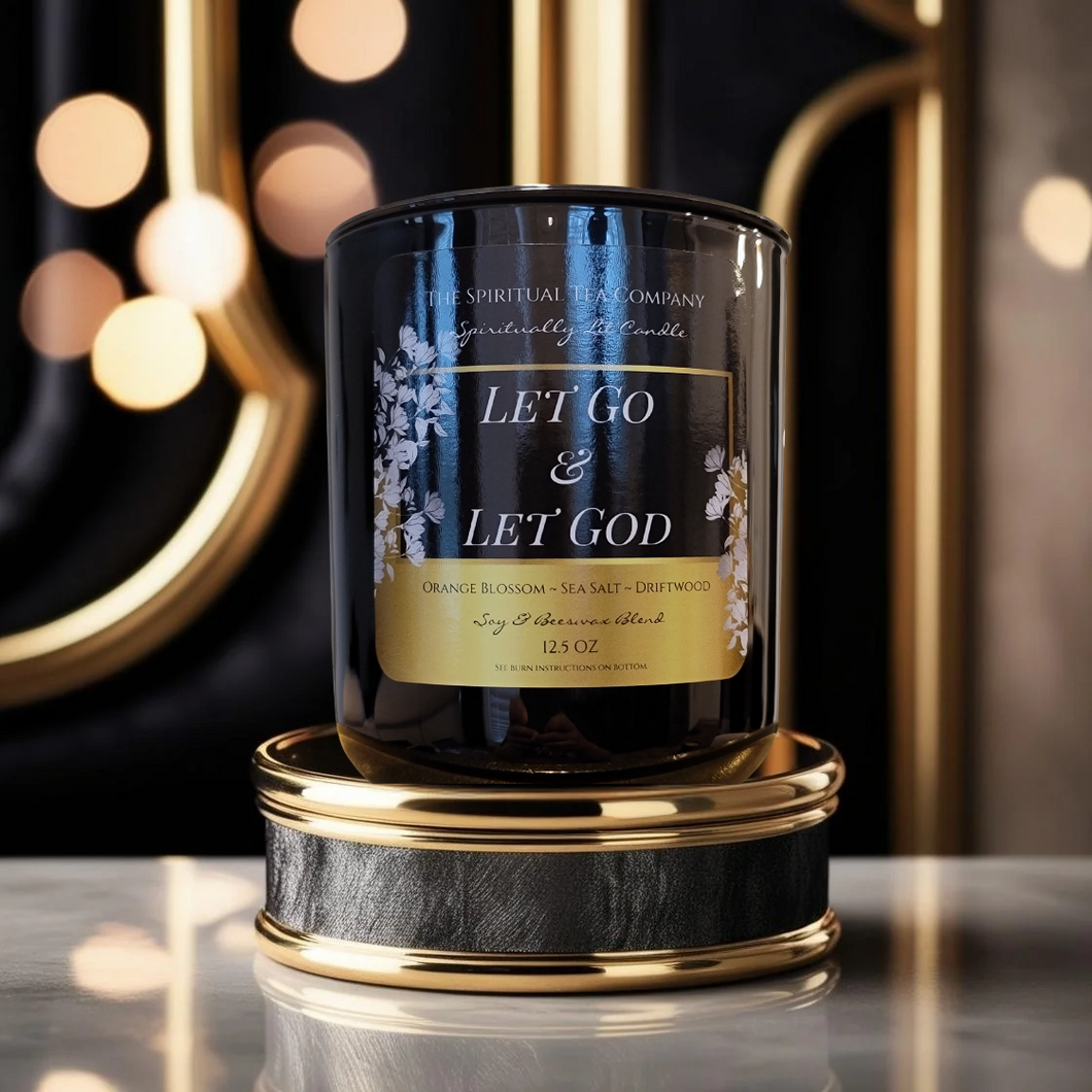 Let Go & Let God Spiritually Lit Candle