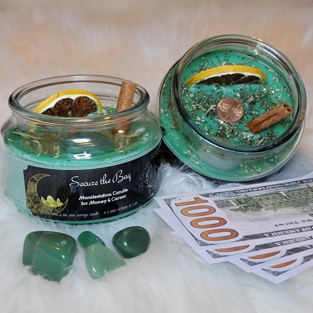 Secure the Bag Manifestation Candle for Money & Career
